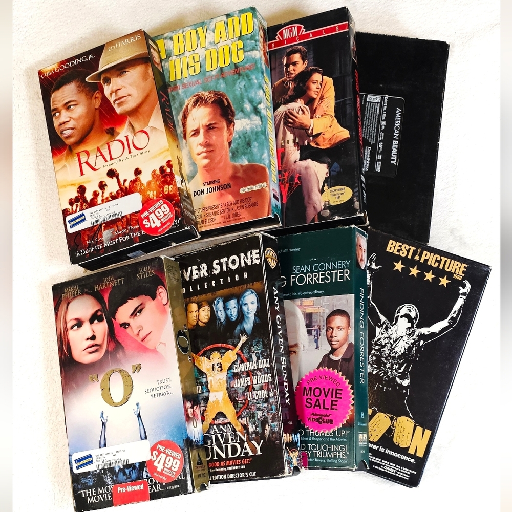 Bundle of 8 VHS Tapes
